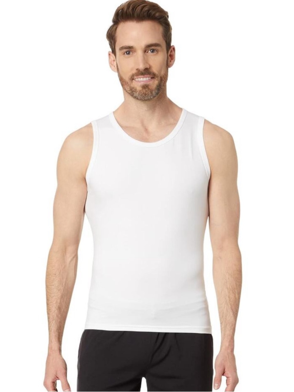 SPANX Men’s Cotton Compression Tank Undershirt White Size Large NEW w/ Tag
